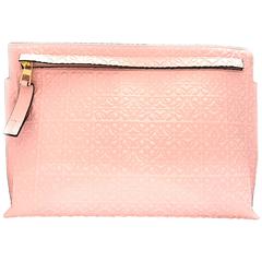 Loewe Pink Lambskin Leather Clutch