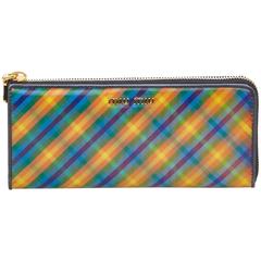 Miu Miu Yellow Striped Hologram PVC Wallet 8