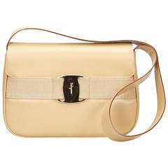 Ferragamo Brown Leather Vara Shoulder Bag 1