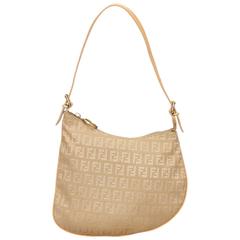 Fendi Brown Jacquard Zucchino Shoulder Bag 7