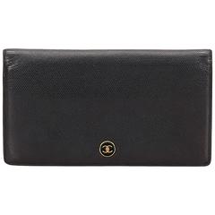 Chanel Black Bi-Fold Leather Wallet 12