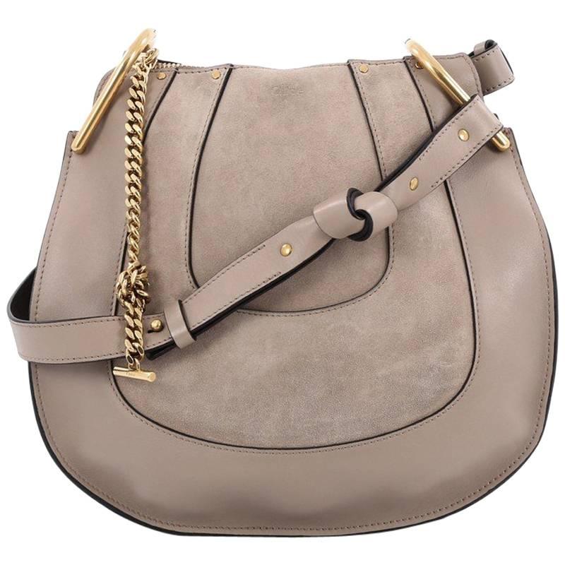 Chloe Hayley Hobo Leather and Suede Small