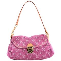 Louis Vuitton Pink Denim Speedy Handbag at 1stDibs