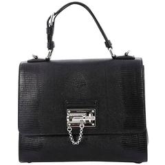 Dolce & Gabbana Monica Handbag Lizard Embossed Leather Medium 7