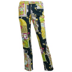 Moschino Vintage 1990s Slot Machine Print Trousers