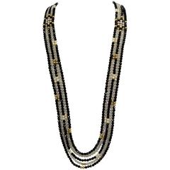 Striking Long Chanel inspired Multi Strand Swarovski Crystal Runway Necklace 2