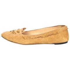 Charlotte Olympia Tan Kitty Moccasin Flats Sz 41 2