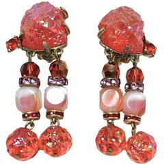 Schiaparelli Retro Dangling Earrings