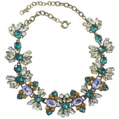 Vintage 1970’s Multi-Color Crystals Necklace 11