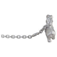 Porte-clés Hermès Hippopotamus Silver Keychain 2005