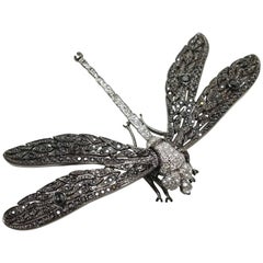 Vintage Huge 5” Kenneth Jay Lane Dramatic Dragonfly Brooch 10