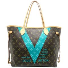 Louis Vuitton Neverfull MM Brown Monogram Canvas Tote Bag