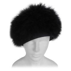 black marabou hat 8