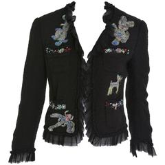 MOSCHINO Black Embroidery Jacket