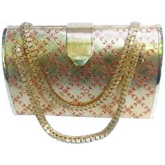 Saks Fifth Avenue Italian Opulent Gilt Metal Evening Bag ca 1970 4