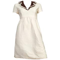 Retro Oscar de la Renta Cotton Dress with Pockets Size 2.