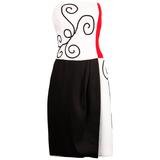 1980er Pierre Balmain Vintage trägerloses Vintage-Kleid mit Farbblockmuster