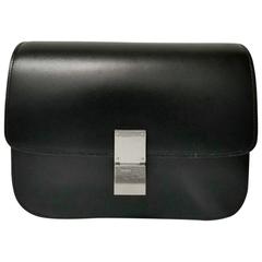 Celine classic box calf shoulder bag medium black