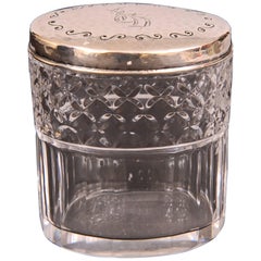 Tiffany & Co. Sterling Silver Topped Cut Glass Jar