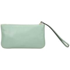 Mint Green Valentino Leather Wristlet