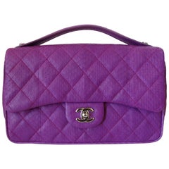 Chanel Purple Elaphe Watersnake Flap Bag, 2015 