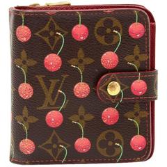 Louis Vuitton Compact Zip Cherry Monogram Canvas Wallet - 2005 Limited Edition 