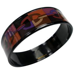 Hermes Optique Chaine D'Ancre Enamel Bracelet PM 6 cm / Black Limited Edition 10