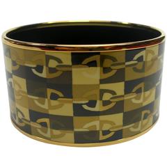 HERMES Enamel Optique chaine d'ancre bangle bracelet PM Size 6 cm