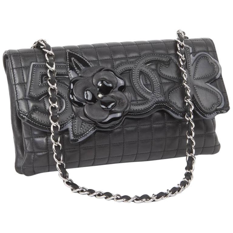 CHANEL Baguette Bag in Black Quilted Lamb Leather
