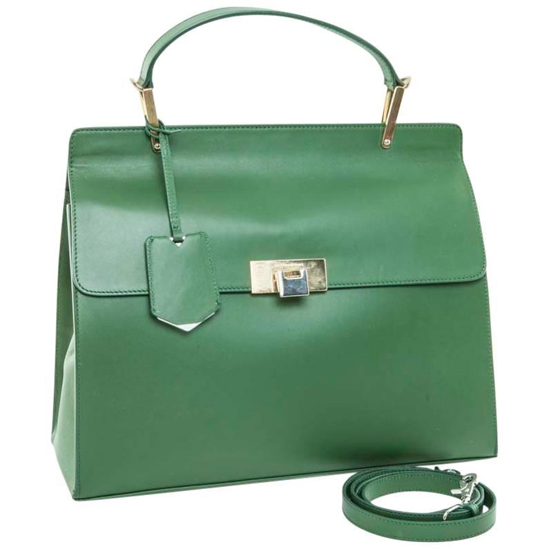 BALENCIAGA Handbag 
Le Dix
 in Smooth Green Leather