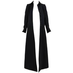 Alaia NWT Black Wool Paneled Single Breasted Long Sleeve Trench Coat SZ 38