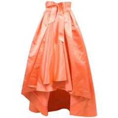 Christian Dior Pre Fall 2013 "Jennifer Lopez" Coral Silk Full Ball Skirt SZ 6