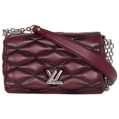 Louis Vuitton Burgundy Leather GO-14 Malletage PM Quilted Twist Bag 1