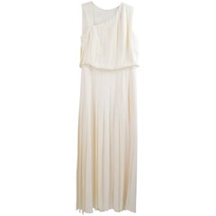 Beautiful Chanel Silk Chiffon Draped and Pleated Long Evening Gown 2
