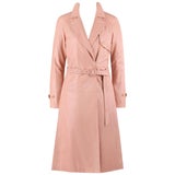 ALEXANDER McQueen A/I 2002 "Supercalifragilistico" Trench in pelle rosa fiammante