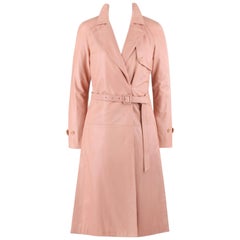 ALEXANDER McQUEEN A/W 2002 "Supercalifragilistic" Blush Pink Leather Trench Coat