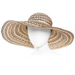 Handwoven Wide Brimmed Straw Picture Hat