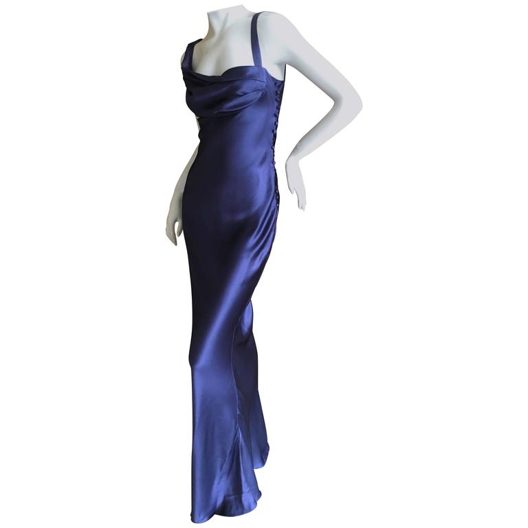 John Galliano Gorgeous Purple Bias Cut Evening Dress at 1stDibs