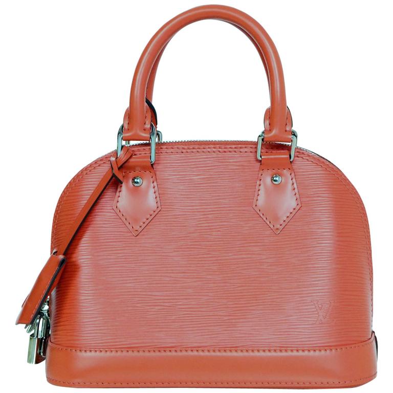 Louis Vuitton Orange Epi Leather Alma BB Crossbody Bag For Sale at 1stdibs