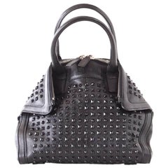 Alexander McQueen Sac Noir sur Noir De Manta Tote Bandoulière