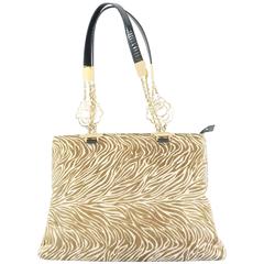 Versace Animal Print Pony Hair Shoulder Bag - GHW 3
