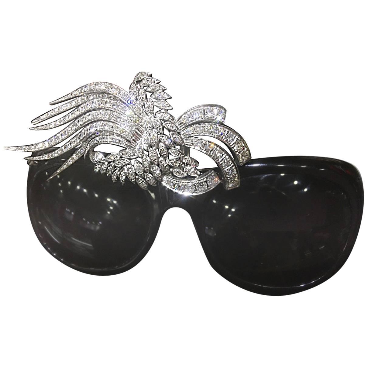 STACY ENGMAN ART ROYALTY - 20ct Diamond Sunglasses-Tiara For Sale