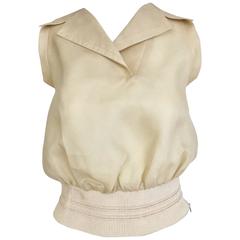 Vintage  Gianfranco Ferre ivory silk blouse 