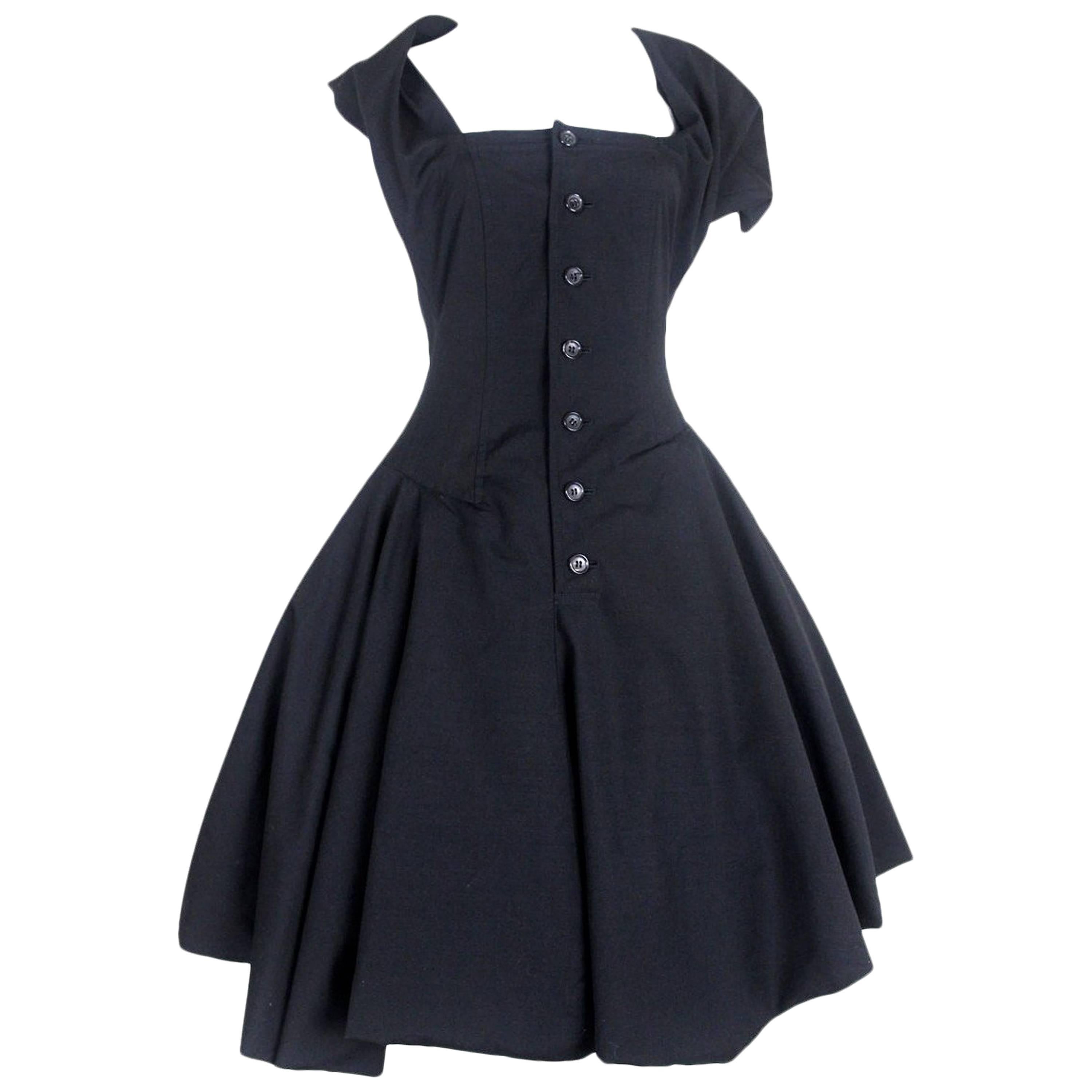 Comme des Garcons 1986 Dior Style Bubble Hem Dress