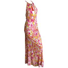 Emilio Pucci Halter Dress with Tassel Necklace Beach Cover