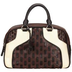 Miu Miu Brown Cutout Leather Handbag 7