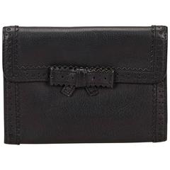 Miu Miu Black Perforated Leather Wallet 10