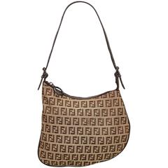 Fendi Brown Jacquard Zucchino Shoulder Bag 12