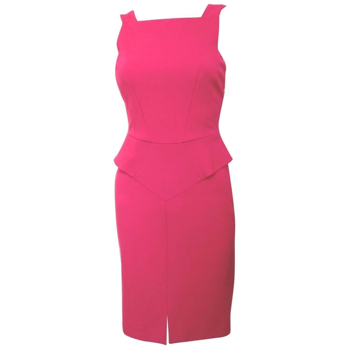 New EMILIO PUCCI Fuchsia Pink Stretch Dress IT 40 uk 8  For Sale