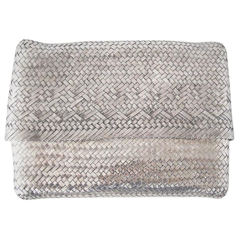 TIFFANY&Co Bag / Clutch Elsa Peretti Woven Sterling Silver at 1stDibs
